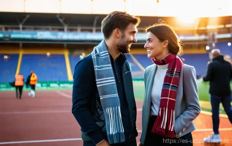 스포츠 경기 관람 데이트 - **"Shared Moments in the Stands"**
A cheerful couple (mid-20s) is seated comfortably in a modern... 스포츠 경기 관람 데이트 - **"Shared Moments in the Stands"**
A cheerful couple (mid-20s) is seated comfortably in a modern...
