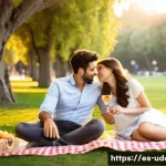 한강 피크닉 데이트 - **Prompt 1: Urban Sunset Romance**
    "A romantic couple enjoys a sophisticated picnic as the sun s...